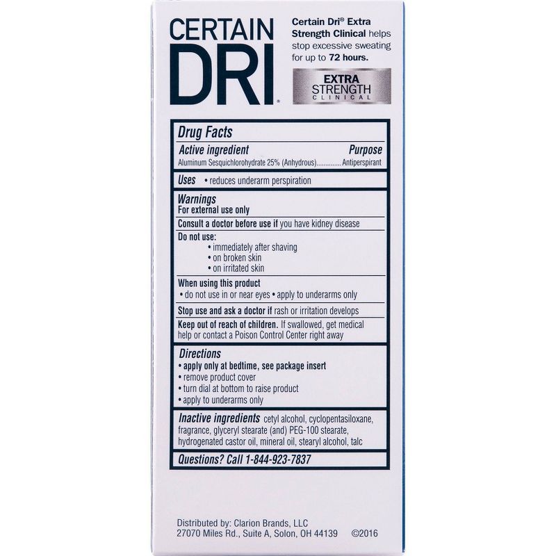 Certain Dri Extra Strength Clinical Solid Antiperspirant + Deodorant - Unscented - 1.7oz/3pk, 4 of 7