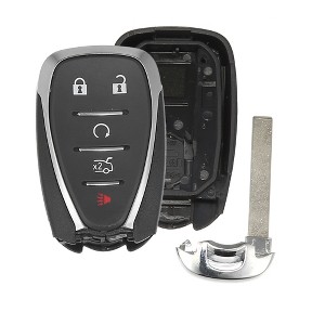 Unique Bargains 5 Button Smart Key Fob Case Keyless Entry Remote Key Shell Cover for Chevy Camaro Malibu Equinox Cruze Trax Volt 2016-2020 HYQ4AA - 1 of 4