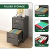 NicBex Locking File Cabinet with Drawers, Metal Space Saving Vertical Cabinet for Home & Office, Fits Letter/A4/Legal Files, Assembly Required, Black - 3 of 4
