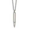 Chisel Stainless Steel Bullet Capsule Pendant on a 20" Plus 2" Ext. Cable Chain Necklace - 2 of 4