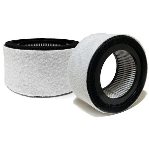 Nispira 3-in-1 True HEPA Carbon Filter Replacement Compatible with Crane Air Purifier EE-5067, 2 Packs - 1 of 4