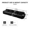 153" Modern Modular Sectional Sofa for Living Room, Corduroy Fabric,4-Seater Couch with Deep Seat, No Assembly,Camel - 3 of 4