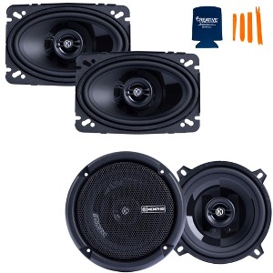 Memphis Audio 1 Pair of PRX46 4x6" Coaxial and 1 Pair of PRX5 5" Coaxial Power Reference Series Speakers - 1 of 4