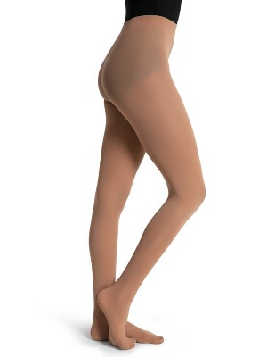 Capezio Light Suntan Women's Ultra Soft Footed Tight, 1X/2X