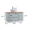 GDFStudio Betsy  36" Wall-Mounted Ceramic Sink Bathroom Vanity with 2-Drawer and Shelves - 3 of 4