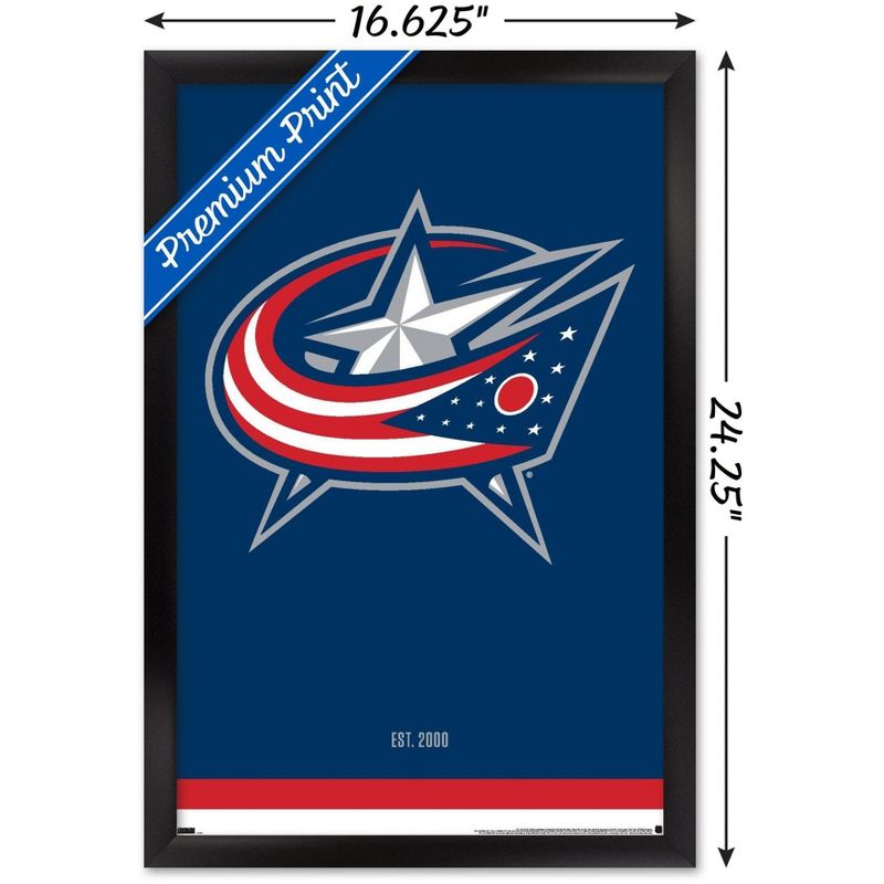 Trends International NHL Columbus Blue Jackets - Logo 21 Framed Wall Poster Prints, 3 of 7