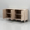 59.8" Fir Veneer Sideboard Cabinet with Rounded Doors, Adjustable Shelves, 5-Leg Base, Textured Finish Buffet for Kitchen, Dining Room, Living Room - 2 of 4