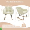 Rocking Chair Nursery Teddy Baby Nursery Rocking Chairs Glider Chair with Armrests & Upholstered Pad - 2 of 4