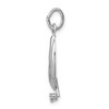Black Bow Jewelry Sterling Silver and Cubic Zirconia Polished Dove with Branch Pendant - 2 of 4