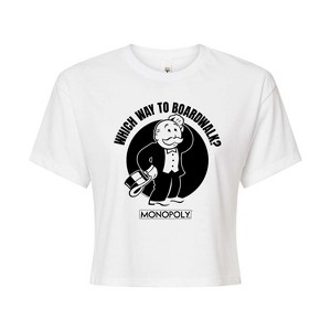 Women's - Monopoly - In This Economy Cropped Graphic T-Shirt - 1 of 4
