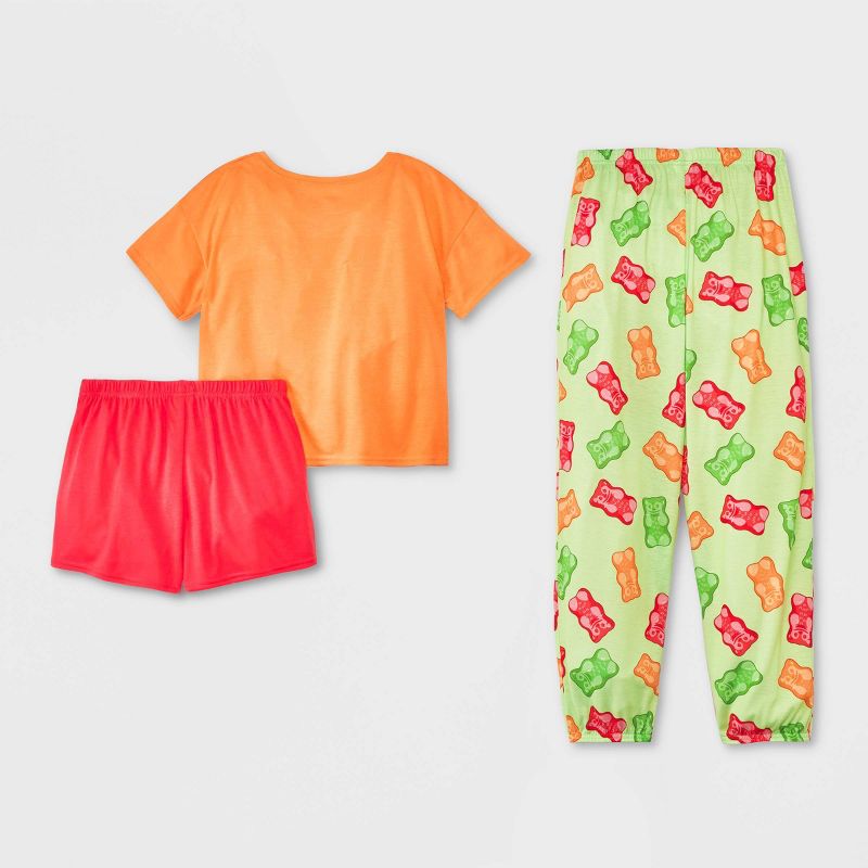 Girls' L.O.L Surprise! x Haribo 3pc Pajama Set - Peach Orange/Red/Light Green, 2 of 5