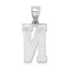Black Bow Jewelry Sterling Silver, Sami Collection, Textured Block Initial N Pendant - 3 of 4