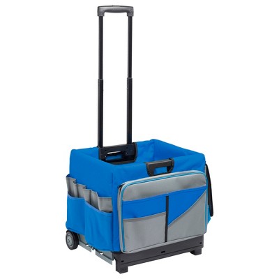 ECR4Kids Universal Rolling Cart and Organizer Bag - Blue - Mobile Storage