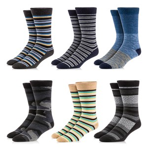 Gallery Seven Men's Funky Colorful Dress Socks 6 Pack - 1 of 4
