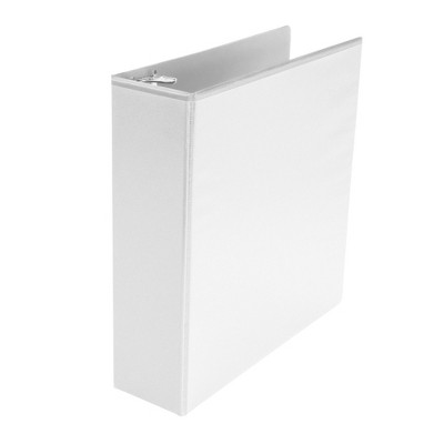 School Smart D Ring Binder, Polypropylene, 3 Inches, White
