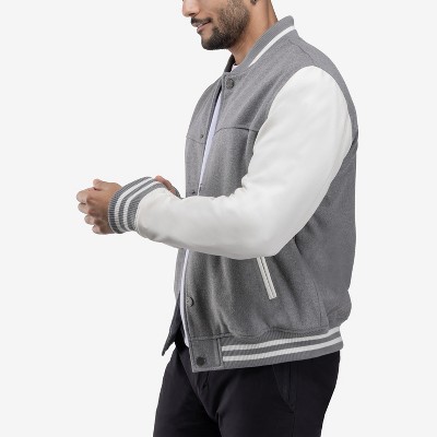 X RAY Men's Wool Varsity Bomber Jacket in NAVY/NAVY Size L — фото 5