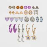 Girls' 15pk Star and Moon Themed Earring Set - art class™