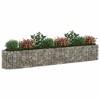 vidaXL Gabion Raised Bed, Weather-Resistant Galvanized Iron Material, Garden and Patio Flower Border, Durability and Easy Assembly, Silver - 3 of 4