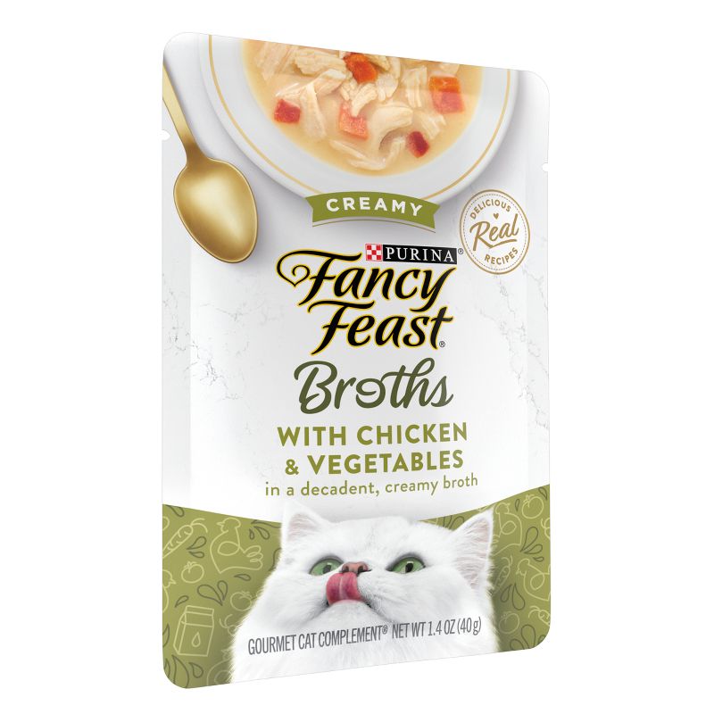 Purina Fancy Feast Lickable Wet Cat Food Complement Creamy Broths - 1.4oz, 5 of 8