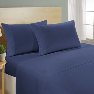 4-Piece Set: 100%  Cotton 1000 Thread Count Deep Pocket Luxury Sheets - 1 of 3