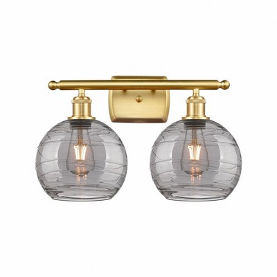 Athens Deco Swirl - 2 Light Bath Vanity In Industrial Style-11.25 Inches Tall and 18 Inches Wide