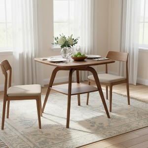 Homy Casa Wooden Dining Table with Storage Shelf - 1 of 4