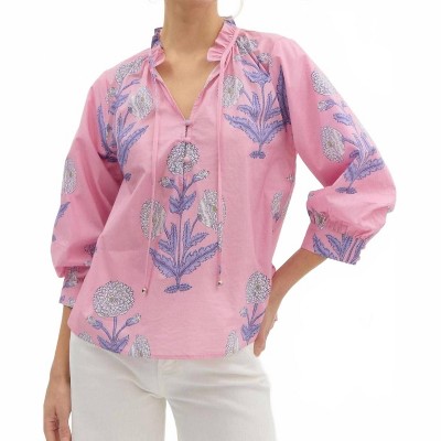 Women's Carnation Peasant Top - entro