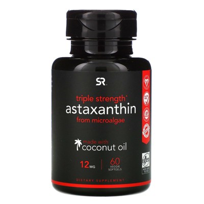 Sports Research Astaxanthin, Triple Strength, 12 mg, 60 Veggie Softgels, Dietary Supplements