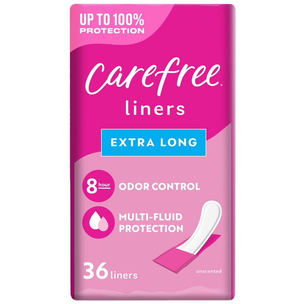 Carefree Acti-Fresh Light Extra Long Pantiliners To Go - Unscented - 36ct