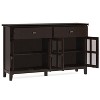 TiramisuBest Artisan Solid Wood 4-Door Sideboard Buffet, Large Storage Cabinet for Living Room, Dining Room, Dark Chestnut Brown - 2 of 4