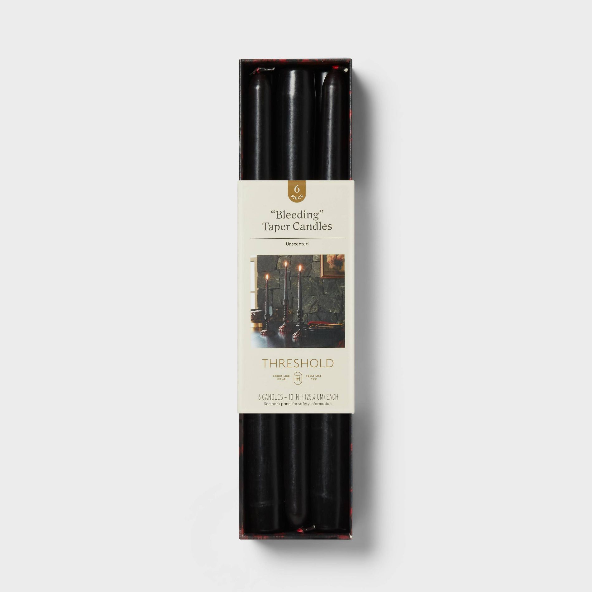 6pk Bleeding Taper Candle Set - Threshold™