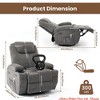 Rocker Recliner Chair w/ Massage and Heat, 360° Swivel and Rocking Function, Overstuffed Arms and Back for Ultimate Comfort - 3 of 4