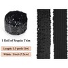 Alilang Elastic Sequin Trim, 3 Inch 8 Row Wide Flat Glitter Bling Fabric Paillette Sequin Ribbon, Metallic Sewing DIY Project, 5.5 Yards - 3 of 4