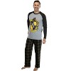 Harry Potter Men's Raglan Shirt And Plaid Pants Pajama Set - 2 of 4