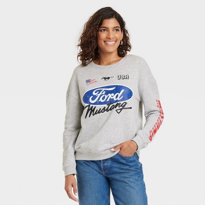 Women's Ford Mustang Cozy Graphic Sweatshirt - Heather Gray S