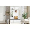 NicBex 47.2 inch Hall Tree for Hallway,Modern Coat Racks with 6 Silvery Hooks and Handles,Entryway Furniture for Hallway,Living Room,Bedroom - 2 of 4