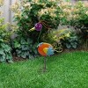Alpine Corporation Quirky Metal Bright Rainbow Bird Décor Outdoor Bird Sculpture - 3 of 3