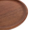 Kate and Laurel Xyler Round Wood Drink Table, 10x10x24, Walnut Brown and Gold - 3 of 4