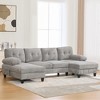 KTMBDW Modular Sectional Sofa, U-shaped Sofa Chenille Couch with Dual Chaise Lounges, Storage Pockets and Armrest Pillows for Living Room - 2 of 4