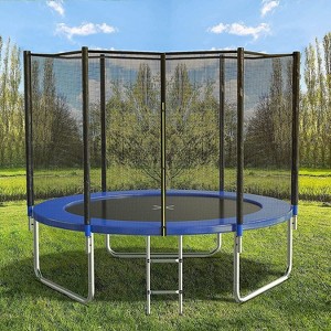 SUGIFT 10FT Outdoor Trampoline with Safety Net, 680 lb Capacity, High Strength Springs, Padded Cover & Ladder – Perfect for Kids & Family Fun - 1 of 4