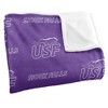 University Of Sioux Falls Logo Pattern Silky Touch Blanket White 50x60 - 3 of 4