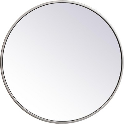 Elegant Lighting Metal frame round mirror 21 inch in Silver