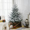 HOMCOM 6 FEET Artificial Christmas Tree, Pine Hinged Xmas Tree with 795 Realistic Branches, Steel Base, Auto Open, Green - 3 of 4