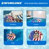 Swimline 90196 Round 36 Inch Inflatable Patriotic American Flag Swimming Pool or Lake Tube Lounger Water Float for Kids and Adults, Red, White, Blue - 4 of 4