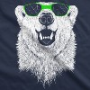 Polar Bear In Sunglasses Graphic Funny Cool Adult Pull Over Hoodie - Crazy Dog Hoodie - 2 of 4