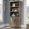 Sauder 71.5" Granite Trace 5 Shelf Library Bookcase with Doors Rustic Cedar - 3 of 4