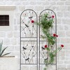 XINGHANZHENXUAN Black 4-Pack Tall Metal Garden Trellis for Climbing Plants, Rustproof Steel Plant Support - 4 of 4