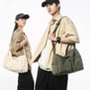 Canvas Messenger Bag Cute Crossbody Tote Bag Shoulder for Women Men for School Aesthetic Hobo with Multiple Pockets(Green) - 2 of 4