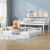 RISOKEYS Twin XL Over Queen Bunk Bed - Wooden Bunk Bed with Inclined Ladder, No Box Spring Needed for Dormitory and Bedroom - White - 2 of 4