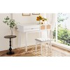 Ridstar 43.3 in. W Classic Wood Three Drawers Makeup Vanity Set with Flip-top Mirror and Stool-White - 4 of 4